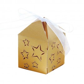 Caixas de Lembrancinhas para Festa Estrela T42 Dourado 25pcs