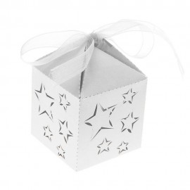 Caixas de Lembrancinhas para Festa Estrela T42 Branco 25pcs