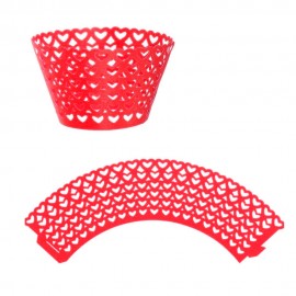 Kit Wraps para Cupcakes Coraes W25 Vermelho 25pcs