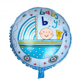 Balo para Festas Baby Boy Redondo Azul