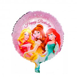 Balo para Festas Princesas Happy Birthday Rosa