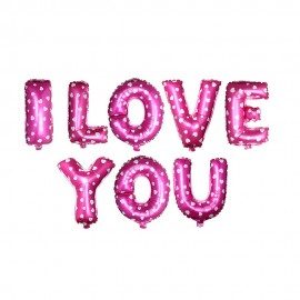 Bales Frase I LOVE YOU Pink