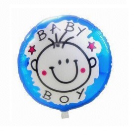 Balo para Festas Baby Boy Branco com Azul