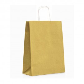 Sacola de Papel Tamanho Mdio Dourado