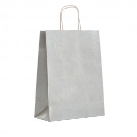 Sacola de Papel Tamanho Mdio Prata