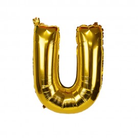 Balo Letra U Dourado 16 Polegadas