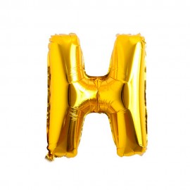 Balo Letra H Dourado 16 Polegadas