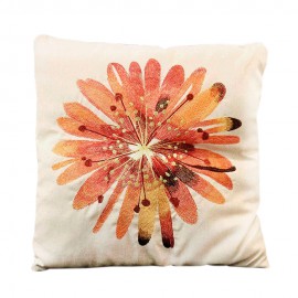 Capa de Almofada Estampa Flor Laranja