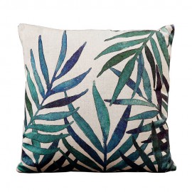 Capa de Almofada Folhas Azuis