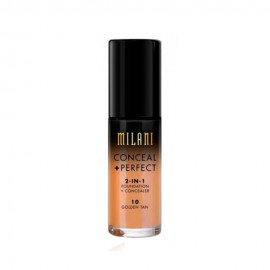 Base Corretivo Milani CONCEAL + PERFECT 10 Golden Tan 30ml