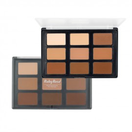 Paleta de Contorno Ruby Rose Nude Make Up 9 Cores