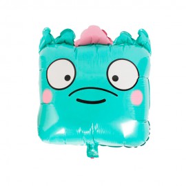 Balo para Festas Cuadrado Cartoon Comic Face Verde