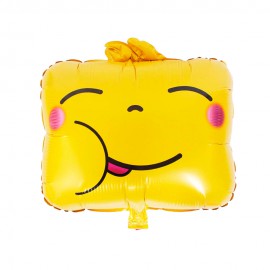 Balo para Festas Cuadrado Cartoon Comic Face Amarelo