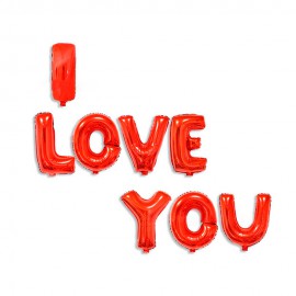 Bales Frase I LOVE YOU - Vermelho