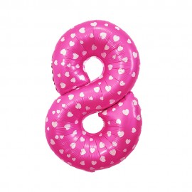 Balo Nmero 8 Pink 16 Polegadas