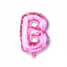 Balo Letra B Pink 16 Polegadas