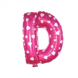 Balo Letra D Pink 16 Polegadas