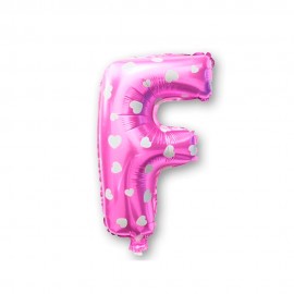 Balo Letra F Pink 16 Polegadas