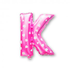 Balo Letra K Pink 16 Polegadas