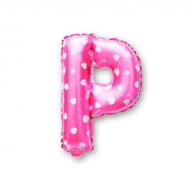 Balo Letra P Pink 16 Polegadas
