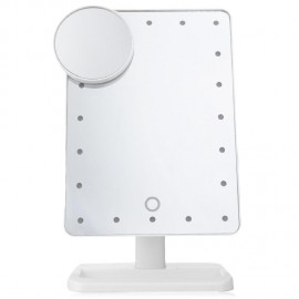 Espelho com Led Cuadrado Branco + 1 Redondo