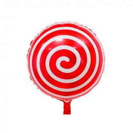 Balo para Festas Pirulito Espiral Vermelho Branco