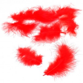 Penas Decorativas para Festa 100 Unidades - Vermelho