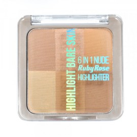 P Iluminador Ruby Rose Bare Skin 6 em 1 Nude HB-7214 #1