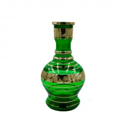 Base Narguile de Vidro Khalil Mamoon KM11 Verde 32cm