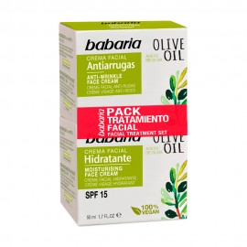 Tratamento Facial Babaria Olive Oil Dia e Noite 2x50ml