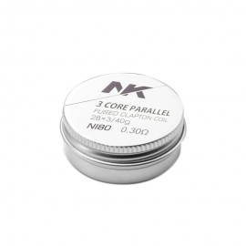 Resistncia NK 3 Core Parallel Fused Clapton NI80 0.30 Ohm