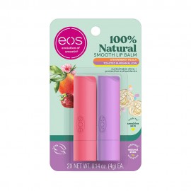 Kit Protetor Labial EOS Strawberry Peach + Toasted Marshmallow Stick 2pcs