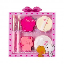 Kit de Pincis e Esponjas Ruby Face 6pcs