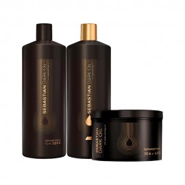 Kit Capilar Sebastian Dark Oil Shampoo 1L + Condicionador 1L + Mscara 500ml