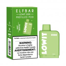 Dispositivo Descartvel ELF BAR Lowit 5500 Puffs Mint