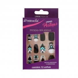 Unhas Postias D'Hermosa com Desenhos Varios
