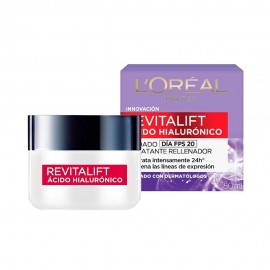 Creme Facial L'Oral Revitalift com cido Hialurnico SPF+20 Da 50ml