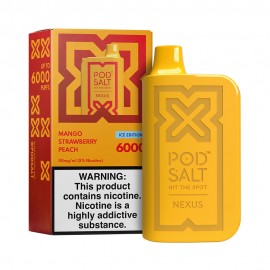 Dispositivo Descartvel Pod Salt Nexus 6000 Puffs Mango Strawberry Peach
