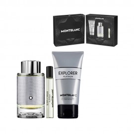 Kit Montblanc Explorer Platinum Masculino 3pcs