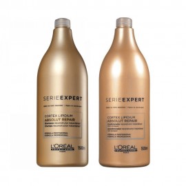 Kit Capilar L'Oral Serie Expert Cortex Lipidium Absolut Repair Shampoo + Condicionador 1500ml