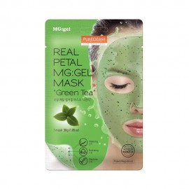 Mscara Facial Purederm Real Petal MG: Gel Mask Green Tea 1pc