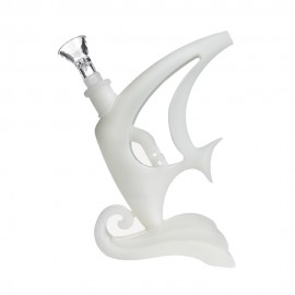 Bong Herb TX-119  Curvy Modern Style Glow in the Dark 15cm
