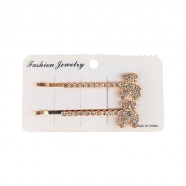 Presilha de Cabelo Fashion Jewely A-4188 Dourado com Brilhos Varios