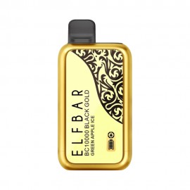Dispositivo Descartvel ELF BAR BC10000 Black Gold Edition Green Apple Ice