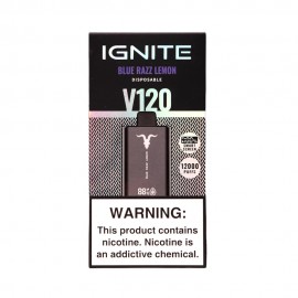 Dispositivo Descartvel Ignite V120 12000 Puffs Black Blue Razz Lemon