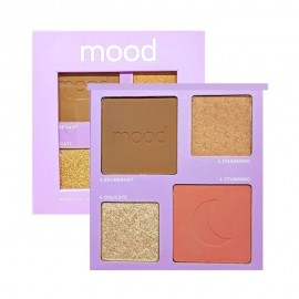 Paleta de Contorno Blush e Iluminador Ruby Rose Mood HBF586-2