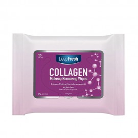 Lenos Umedecidos Removedores de Maquiagem Deep Fresh Collagem 25pcs
