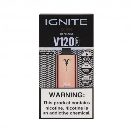 Dispositivo Descartvel Ignite V120 PRO 12000 Puffs Rose Gold Coffe