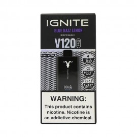 Dispositivo Descartvel Ignite V120 PRO 12000 Puffs Black Blue Razz Lemon