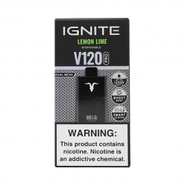 Dispositivo Descartvel Ignite V120 PRO 12000 Puffs Black Lemon Lime